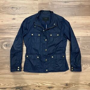 J. Crew Blue Womens Military Jacket Medium